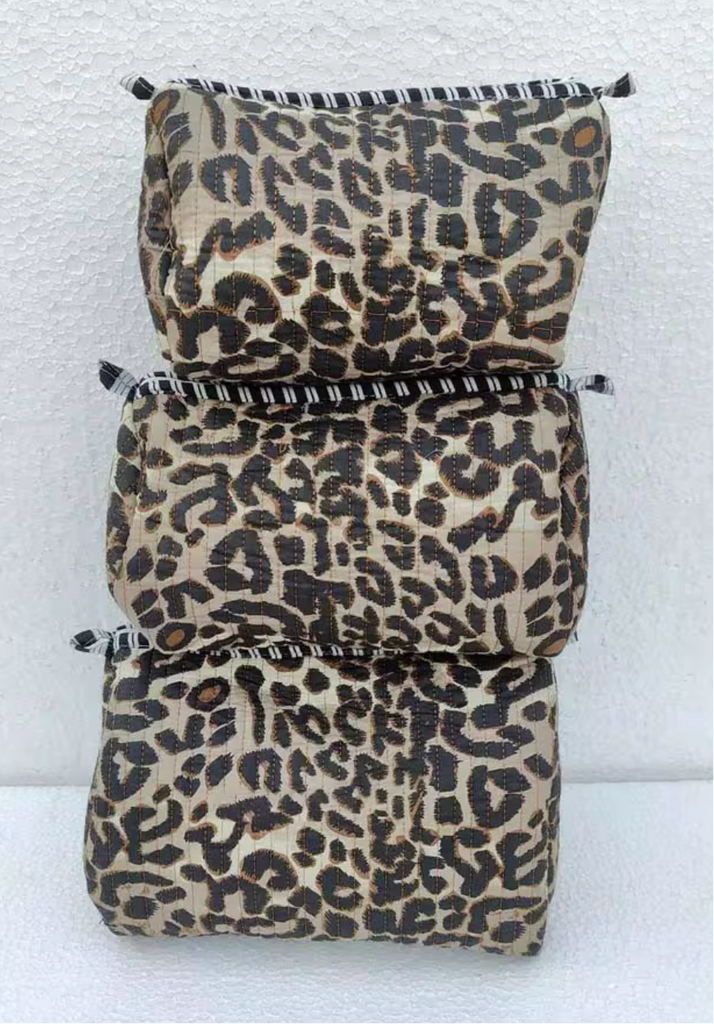 Leopard 3 Piece Cosmetic Bag Set