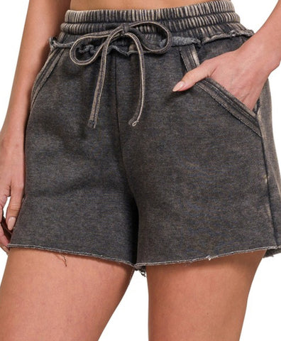Fleece Drawstring Shorts w/ Pockets