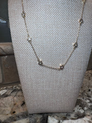 Gold Crystal Star Chain Necklace - Multiple Lengths