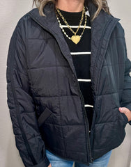 Solid Puffer Jacket - 2 COLORS