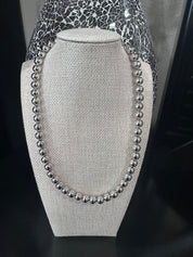 Round Beaded Necklace - 3 Sizes - Gold & Silver