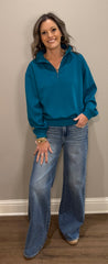 Ocean Teal Scuba 1/4 Zip Pullover