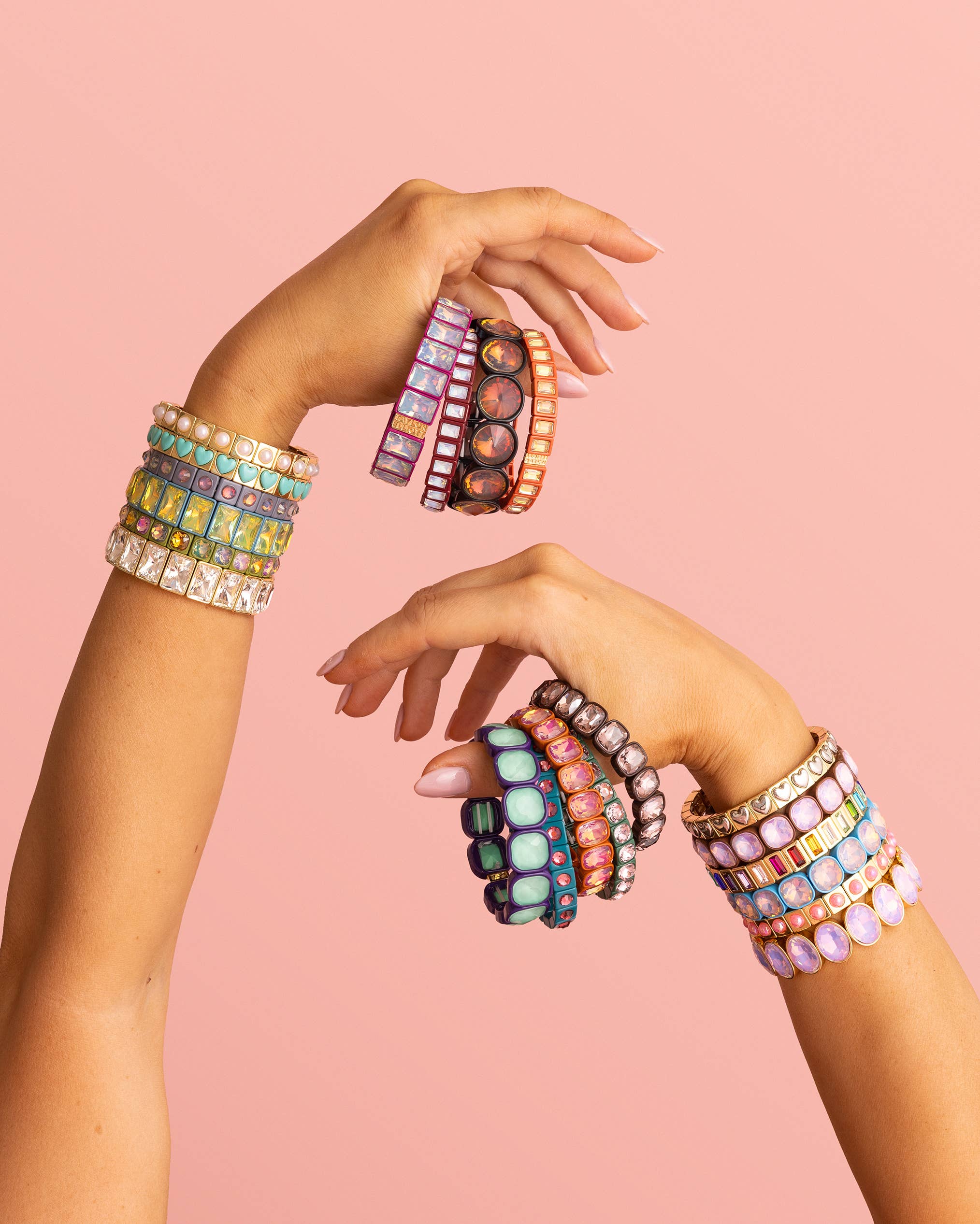 Enamel Stretch Bracelet - MULTIPLE COLORS & STYLES