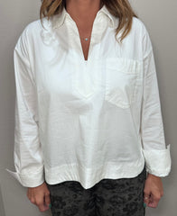 Collared Layering Top w/ Fabulous Details - 2 COLORS
