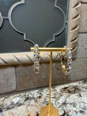 Rhinestone Hoop Earrings