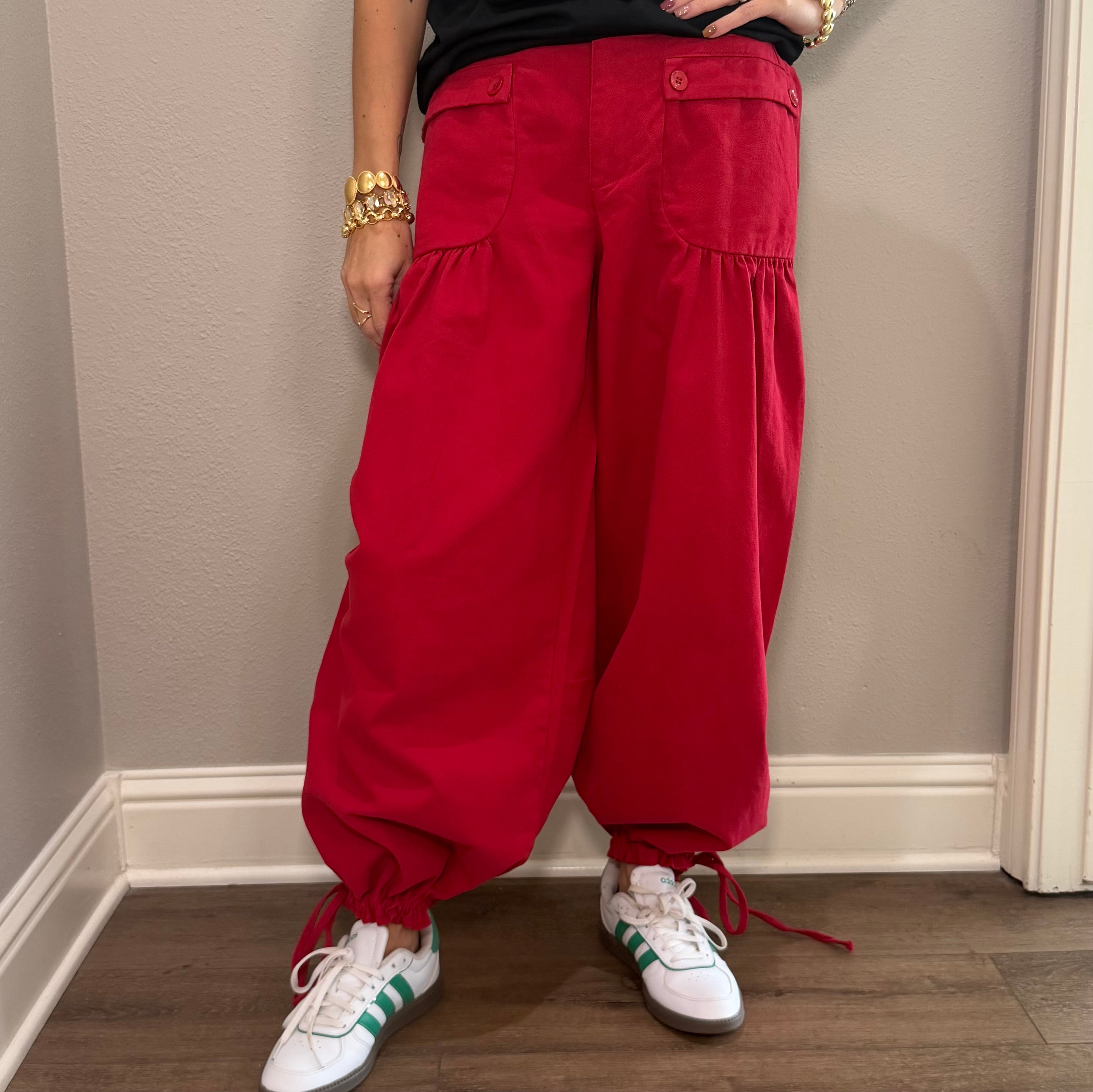 Red Bubble Pants