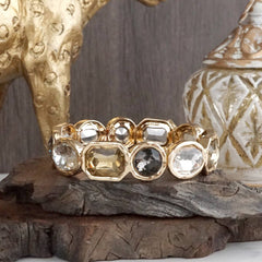Statement Stretch Gemstone Bracelet - 6 COLOR WAYS