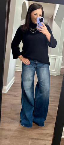 Risen Tummy Control Palazzo Jeans