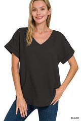 Basic Short Sleeve Top - 2 COLORS