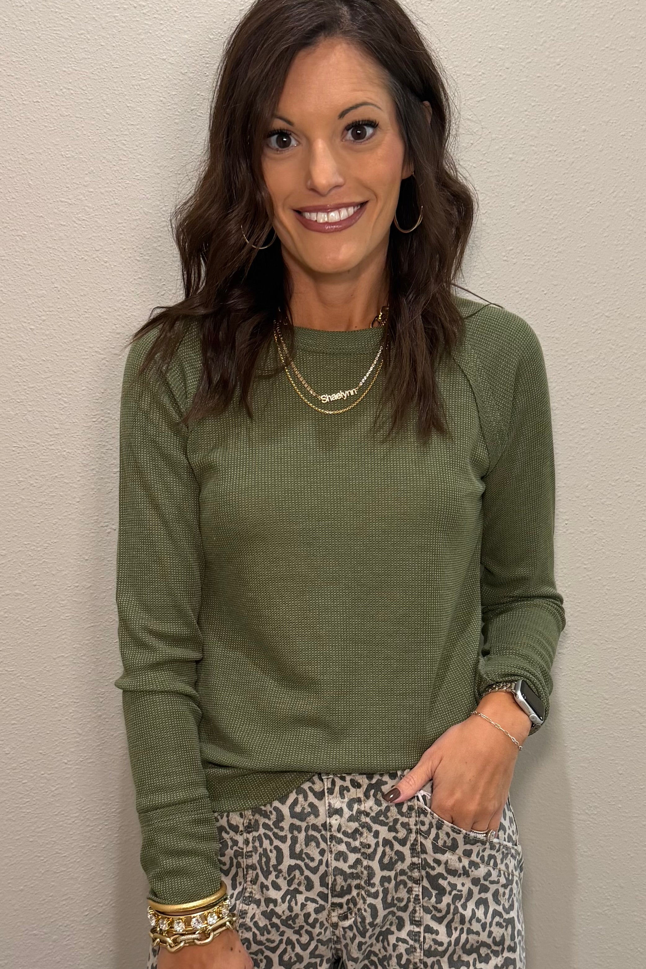 Baby Waffle Knit Long Sleeve Basic - 5 COLORS!