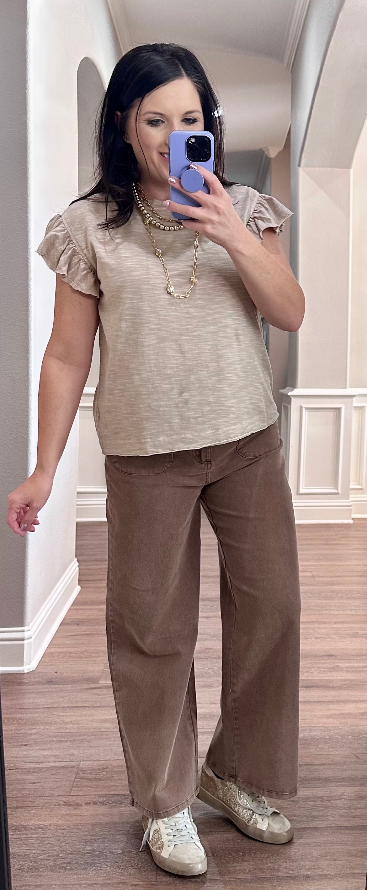 Cotton Flutter Sleeve Basic Tees - 3 COLORS