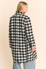 Black & White Tweed Peacoat