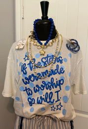 Blue & Clear Star Necklace Stack Set
