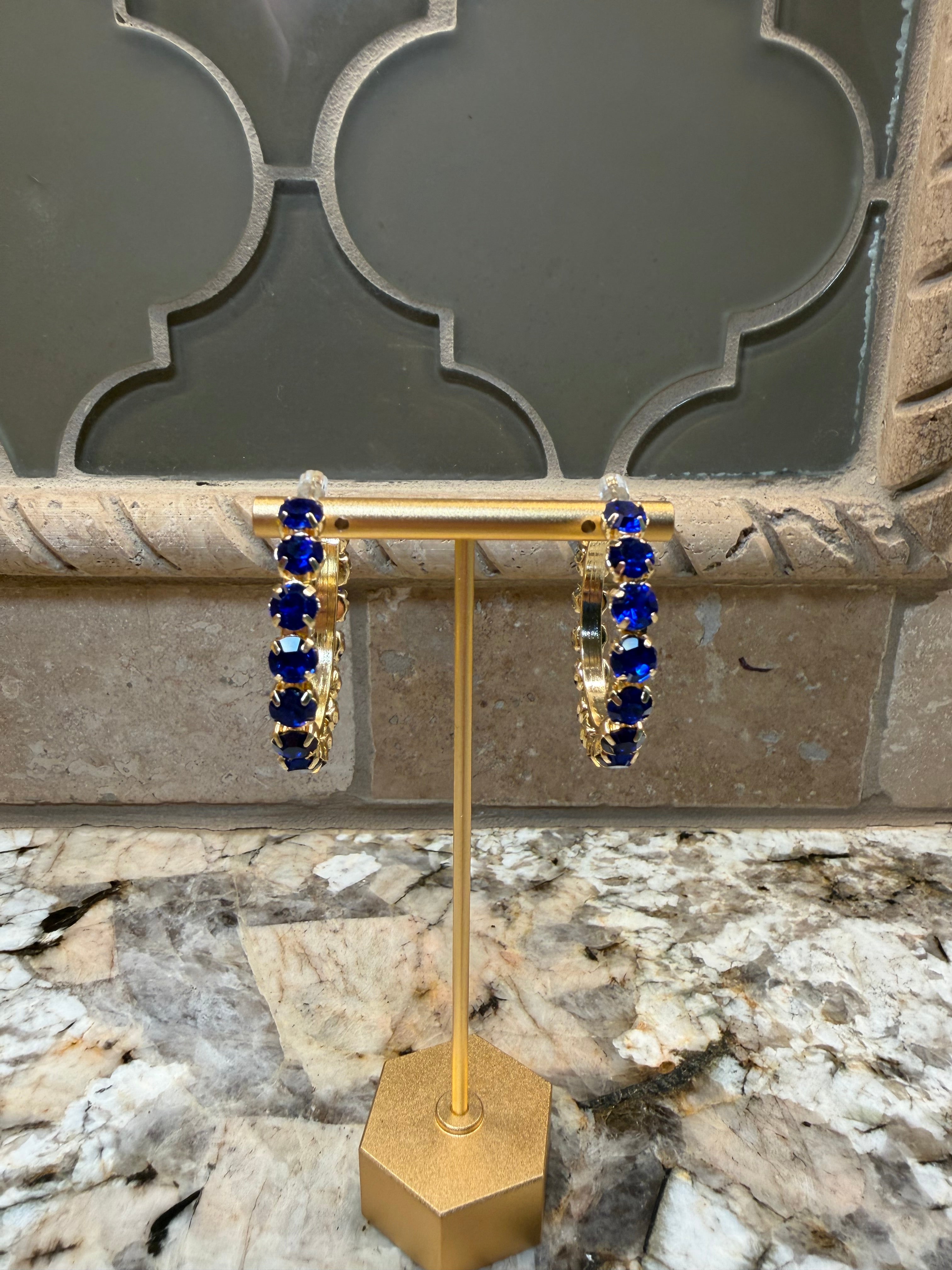 Rhinestone Hoop Earrings