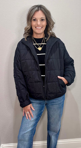 Solid Puffer Jacket - 2 COLORS