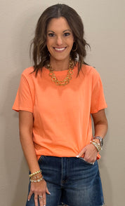 Basic Cotton Short Sleeve Boyfriend Tee - 9 COLORS