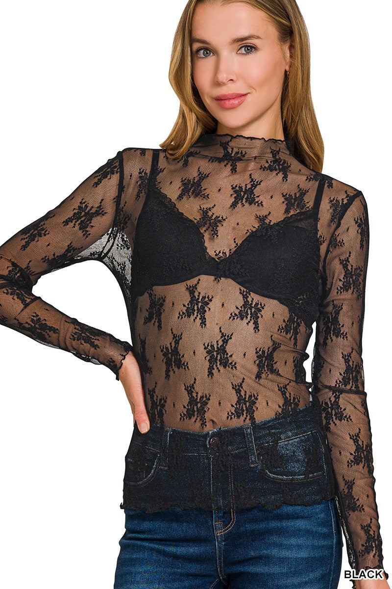 Lace Tops - 9 COLORS!