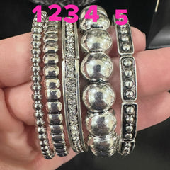Silver Bracelets - Sold Individually or Set of 5