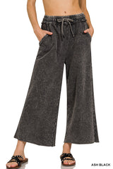 Cropped French Terry Pants - 2 COLORS