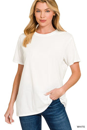 Basic Cotton Short Sleeve Boyfriend Tee - 9 COLORS