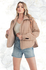 Solid Puffer Jacket - 2 COLORS