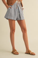 Blue Striped Skort