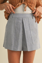 Blue Striped Skort