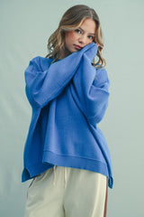 Solid Drop Shoulder Sweater - 2 COLORS