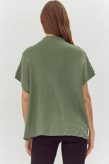 Sage Ribbed Drop Shoulder Sweater