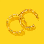 Confetti Hoop Earrings - Assorted Colors