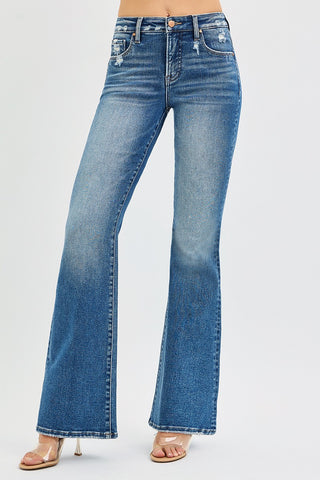 Risen High Rise Flare Jean w/ Tummy Control