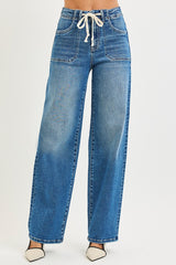 Risen High Rise Baggy Jean w/ Waistband Tie