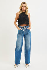 Risen High Rise Baggy Jean w/ Waistband Tie