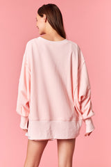 Blush French Terry Oversized Pullover
