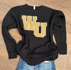 WU Gold Glitter Sweatshirt