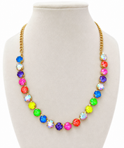 Color Me Happy Rhinestone Necklace 