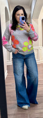 THML Floral Knit Sweater