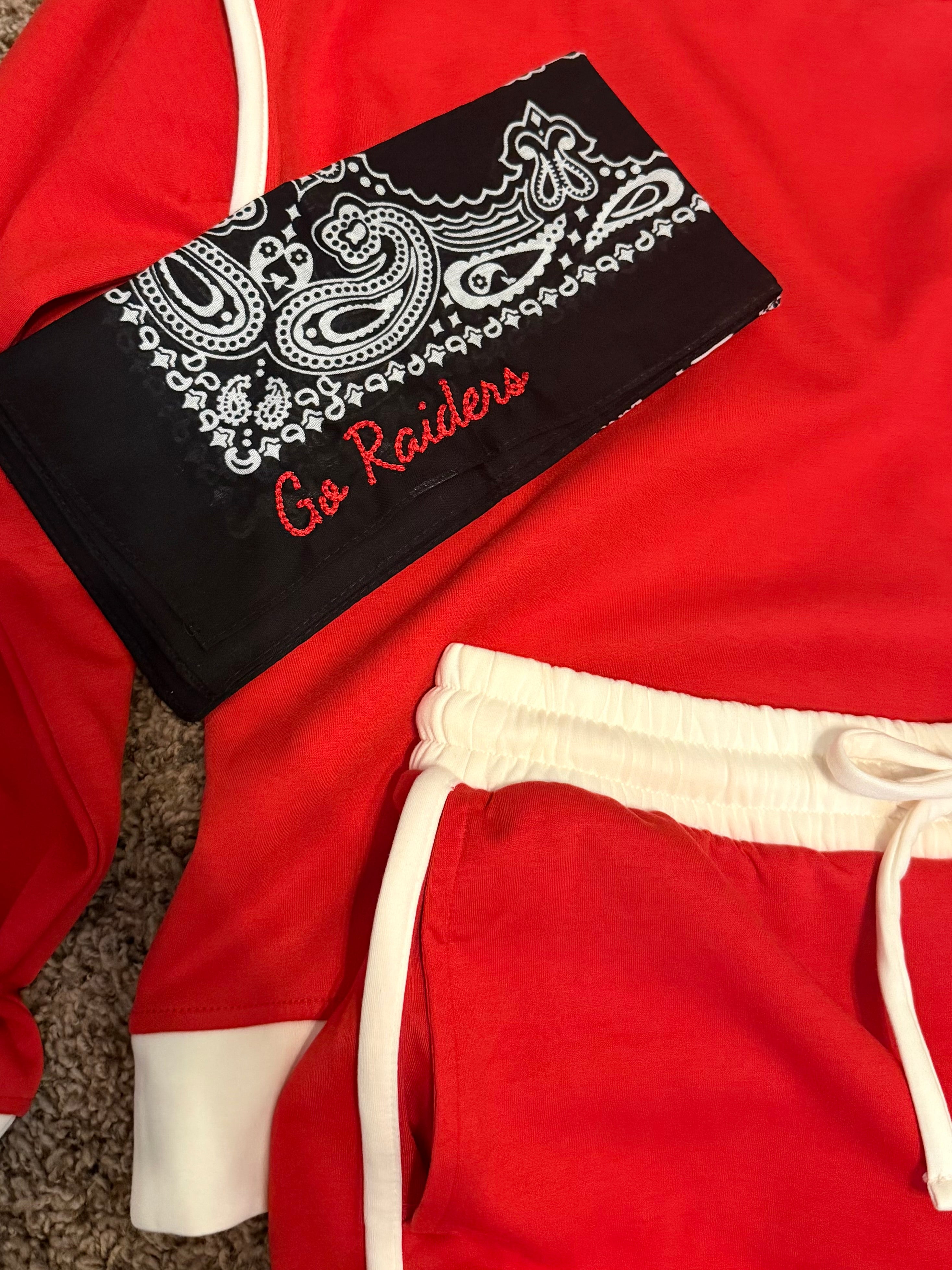 Go Raiders Embroidered Bandana