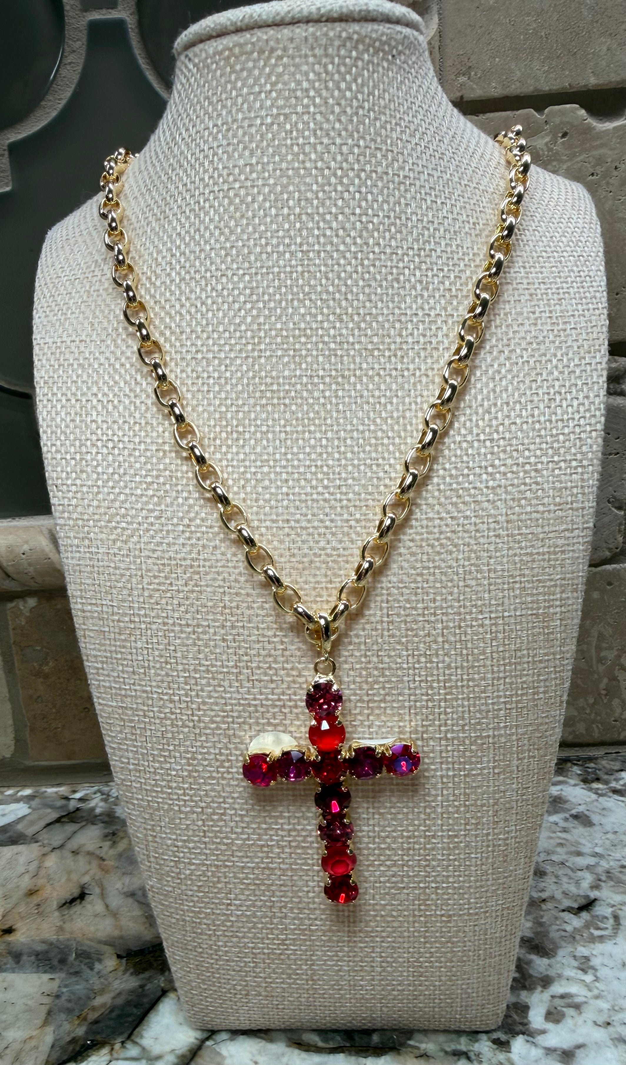 Crystal Cross Charm - 7 COLOR WAYS