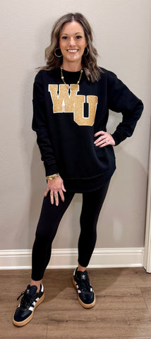 WU Gold Glitter Sweatshirt