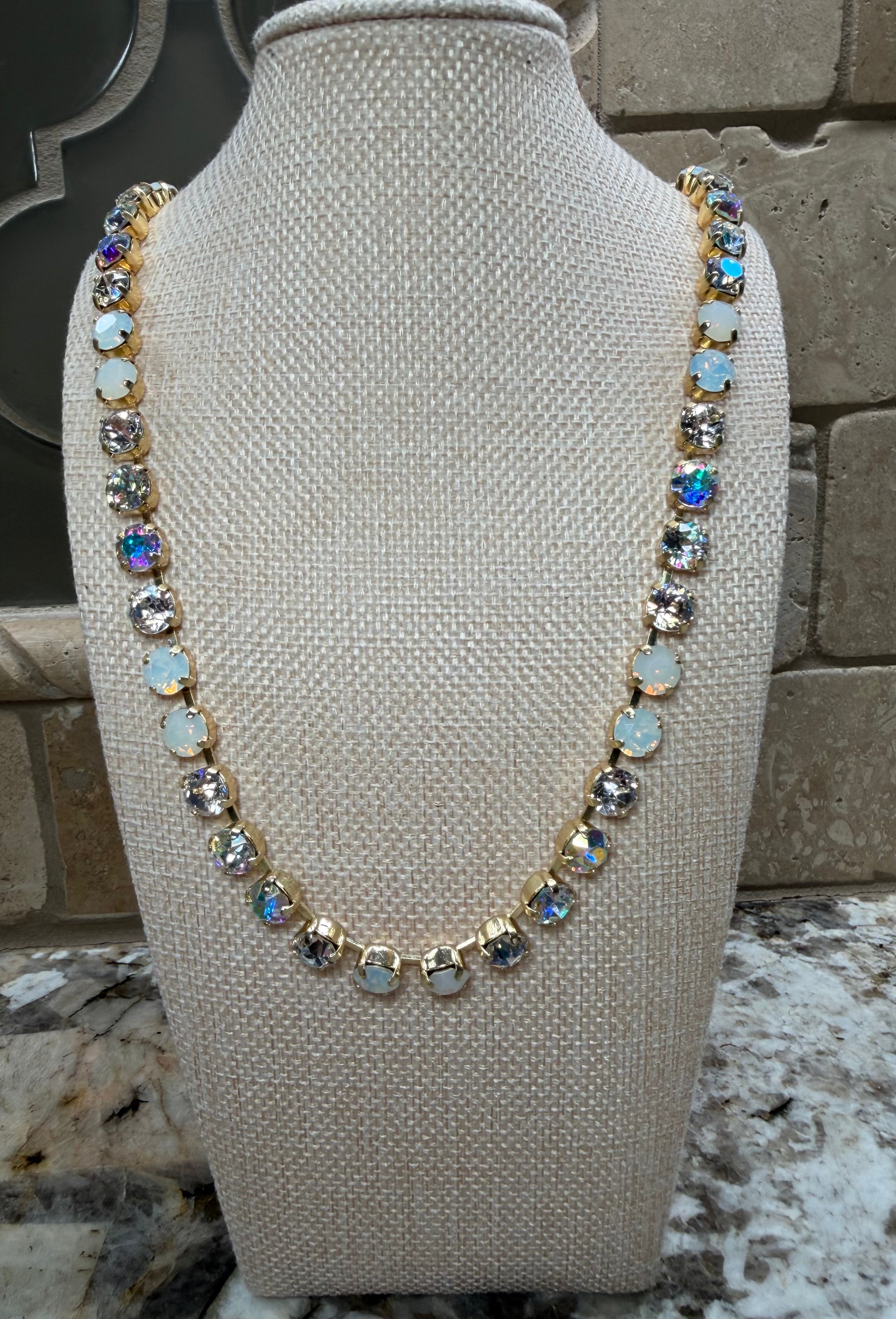 30" Rhinestone Linked Necklaces - 3 COLORS