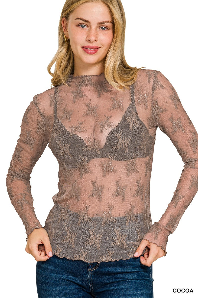 Lace Tops - 9 COLORS!