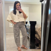 Cream Denim Short Sleeve Poncho Shacket