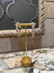 Rhinestone Hoop Earrings