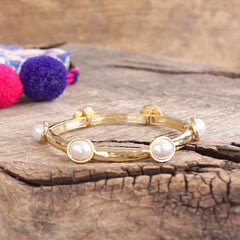 Jeweled Gold Bracelet - with Faceted Stones - 4 COLOR WAYS