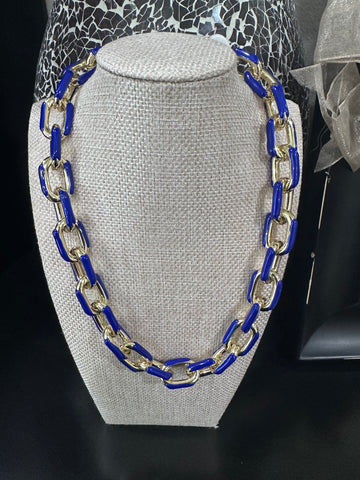 Enamel Chain Necklace w/ Magnetic Clasp