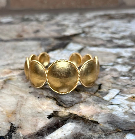 Gold Graduated Circles Cuff Bracelet