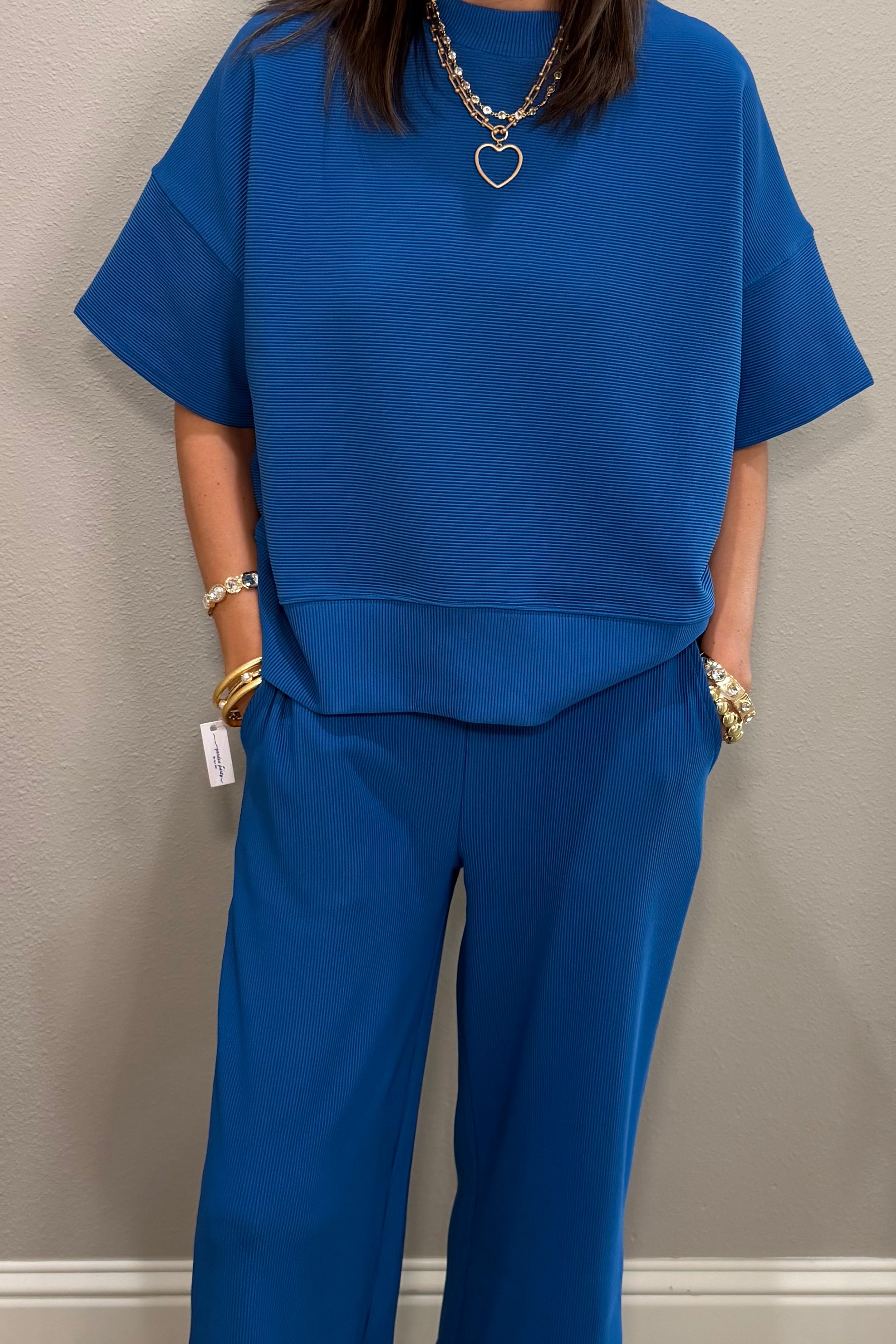 Ribbed Short Sleeve Lounge Set - 6 COLORS!