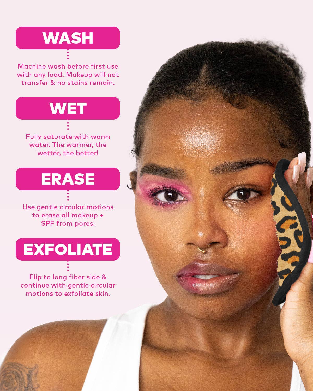 Leopard 7-Day Makeup Eraser Set