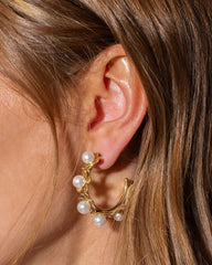 Kali Pearl Hoop Earrings